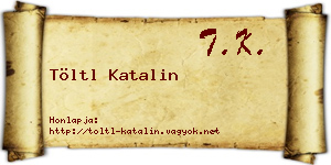 Töltl Katalin névjegykártya