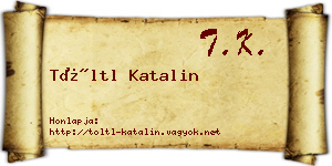 Töltl Katalin névjegykártya