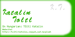 katalin toltl business card
